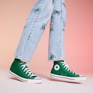 Green Converse Hi Tops